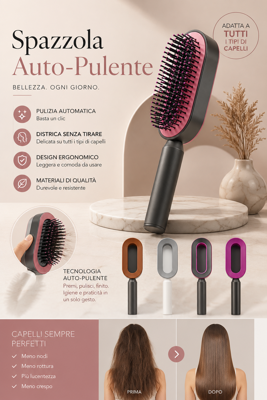GlowBrush™ | Lusso, Cura e Bellezza per i Tuoi Capelli